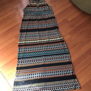 Tribal Print Maxi Skirt